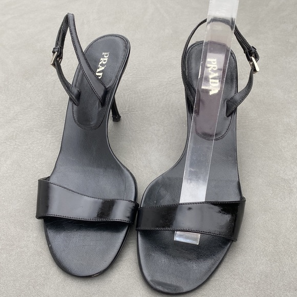 Prada black leather sandals with adjustable straps size 39 - Picture 2 of 8